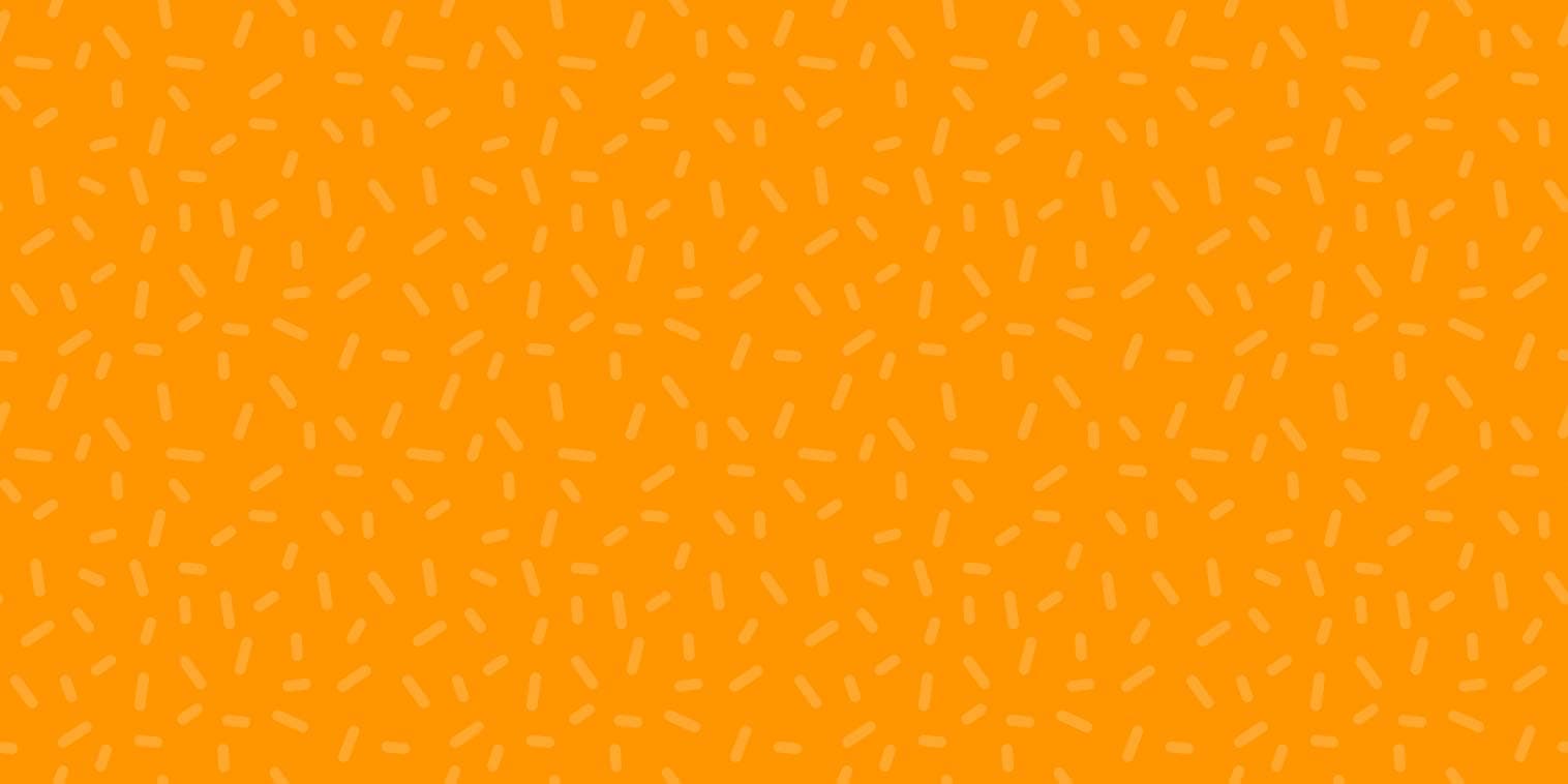 Orange Field with off color sprinkles