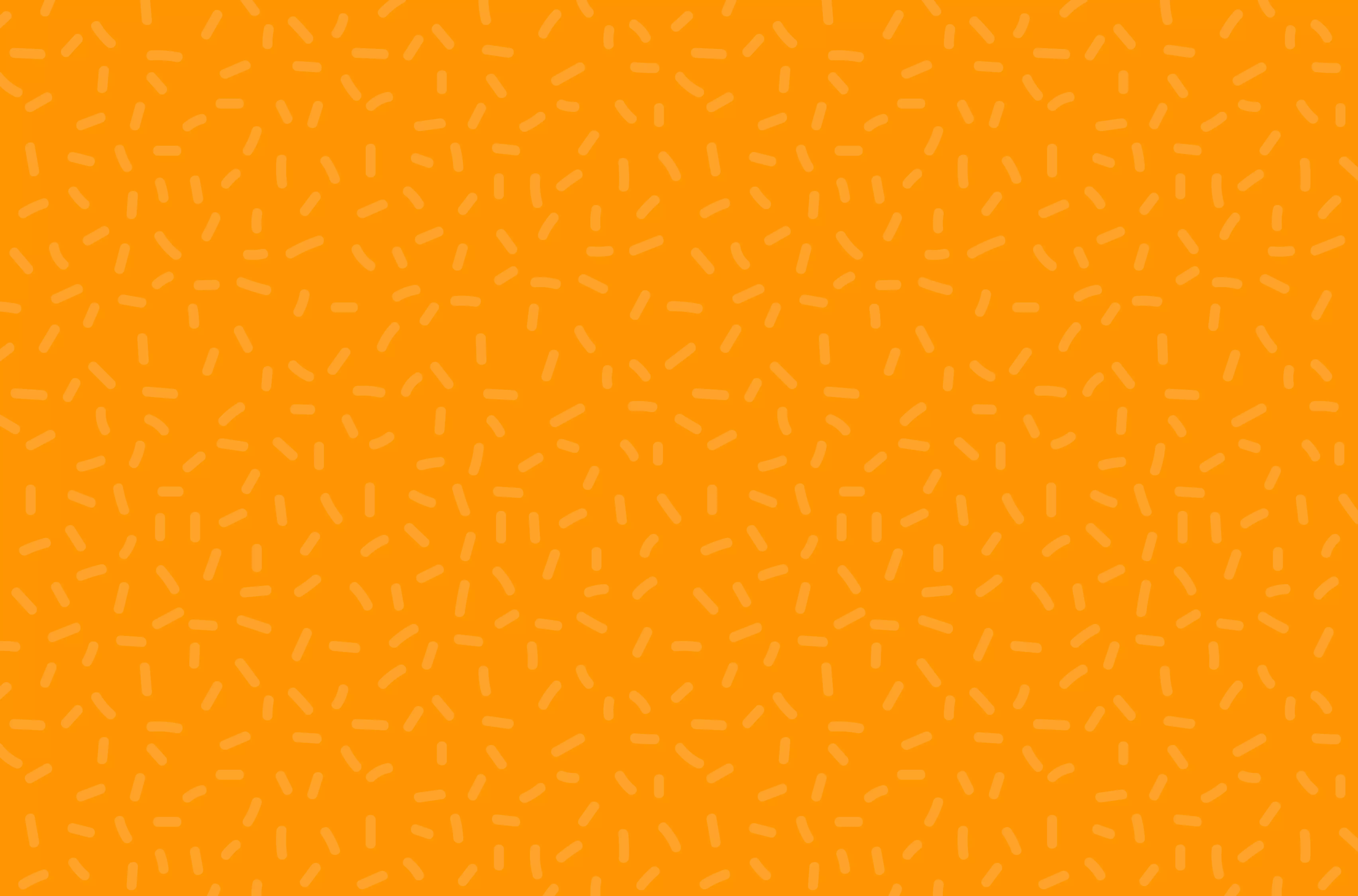 orange background with sprinkles