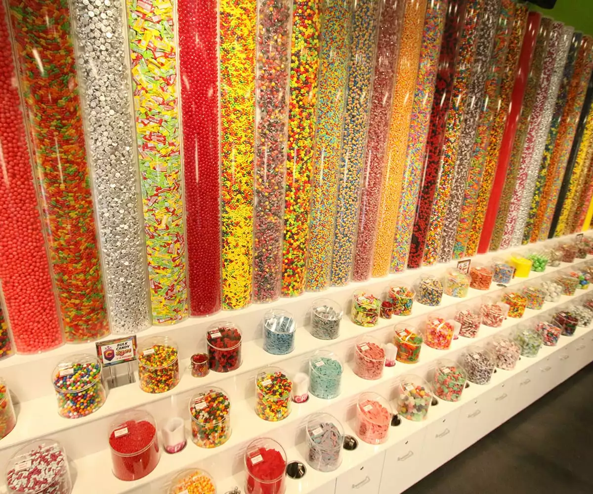 bulk candy wall
